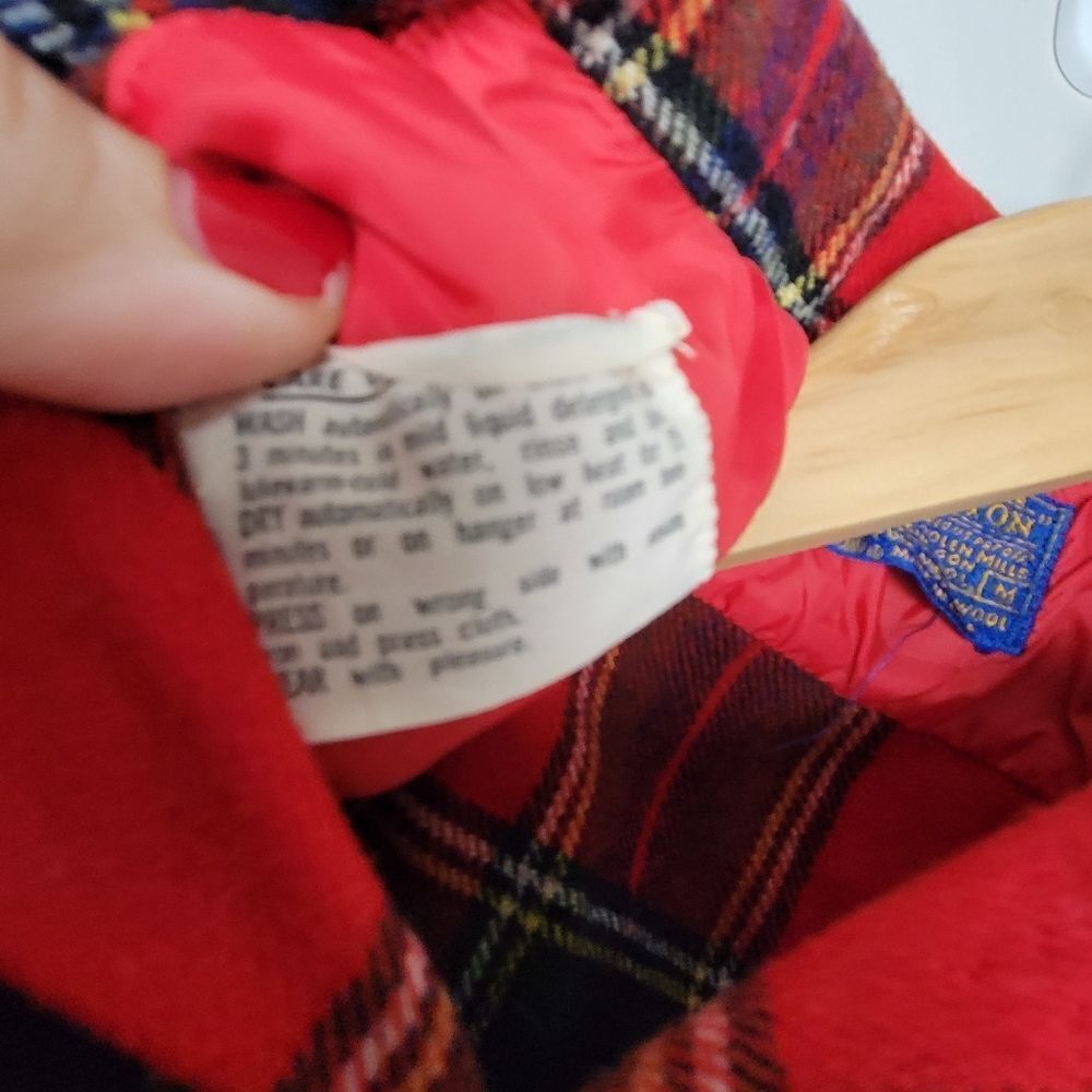 Vintage Pendleton Button Down Red Green Tartan Pl… - image 3